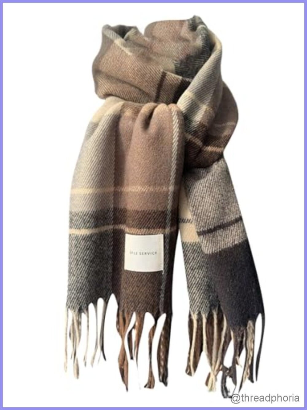 Plaid Tartan Scarf Winter Warm Shawl Wrap Tassel Soft Lightweight